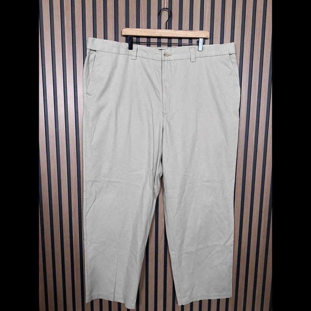 New Harbor Bay Chino Pants 48 x 32 Mens Stone Beige Pleated Twill 100% Cotton HB